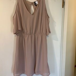 Off the shoulder mauve dress